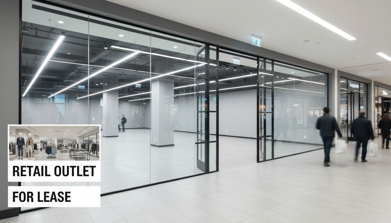 Large retail outlet for lease in mall